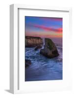 Shark Tooth Sunset, Santa Cruz, California Coast-Vincent James-Framed Photographic Print