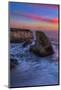 Shark Tooth Sunset, Santa Cruz, California Coast-Vincent James-Mounted Photographic Print