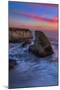 Shark Tooth Sunset, Santa Cruz, California Coast-Vincent James-Mounted Photographic Print