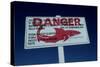 Shark Warning Sign These Signs are Off Most Swimming-null-Stretched Canvas