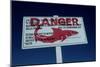 Shark Warning Sign These Signs are Off Most Swimming-null-Mounted Photographic Print