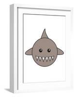 Shark-null-Framed Art Print