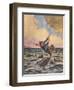 Sharks Eat Parachutist-null-Framed Photographic Print