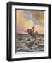 Sharks Eat Parachutist-null-Framed Photographic Print