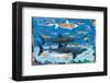 Sharks for Kids-null-Framed Premium Giclee Print