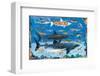 Sharks for Kids-null-Framed Premium Giclee Print