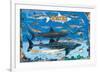 Sharks for Kids-null-Framed Premium Giclee Print