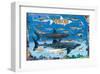 Sharks for Kids-null-Framed Art Print