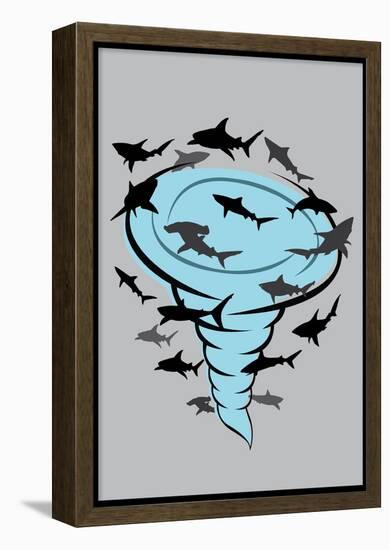 Sharks Plus Tornado Equals... Movie Poster-null-Framed Poster