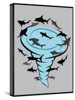 Sharks Plus Tornado Equals... Movie Poster-null-Stretched Canvas