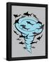 Sharks Plus Tornado Equals... Movie Poster-null-Framed Poster