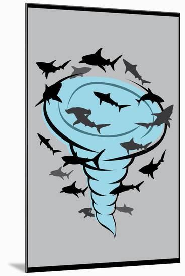 Sharks Plus Tornado Equals... Movie-null-Mounted Art Print