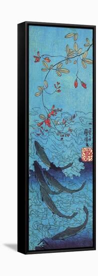 Sharks-Kuniyoshi Utagawa-Framed Stretched Canvas