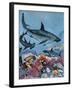 Sharks-G. W Backhouse-Framed Giclee Print