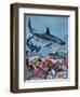 Sharks-G. W Backhouse-Framed Giclee Print