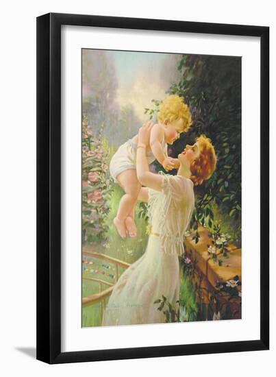 Sharon and Debbie-Mabel Rollins Harris-Framed Art Print