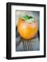 Sharon Fruit on Wooden Board-Foodcollection-Framed Photographic Print