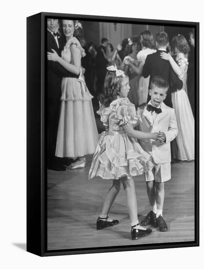 Sharon Queeny Dancing with Charles La Fond, Annual Ball Given by Dancing Teacher Annie Ward Foster-George Skadding-Framed Stretched Canvas