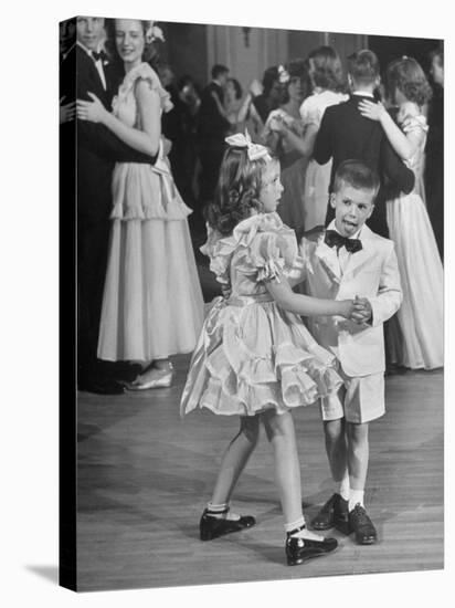 Sharon Queeny Dancing with Charles La Fond, Annual Ball Given by Dancing Teacher Annie Ward Foster-George Skadding-Stretched Canvas