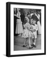 Sharon Queeny Dancing with Charles La Fond, Annual Ball Given by Dancing Teacher Annie Ward Foster-George Skadding-Framed Photographic Print