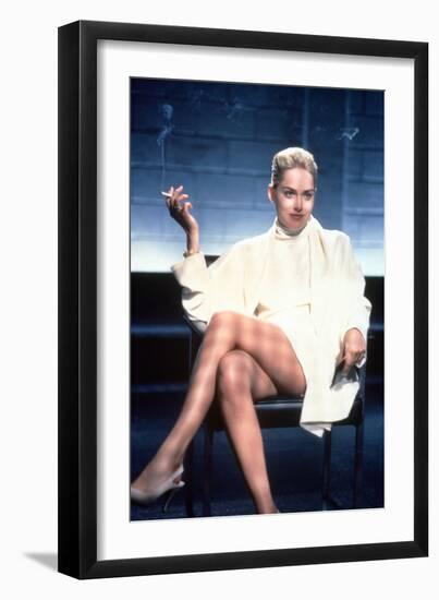 SHARON STONE. "Basic Instinct" [1992], directed by PAUL VERHOEVEN.-null-Framed Premium Photographic Print