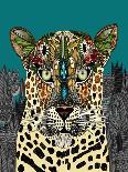 Leopard Queen Teal-Sharon Turner-Art Print