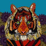 Leopard Queen Teal-Sharon Turner-Art Print
