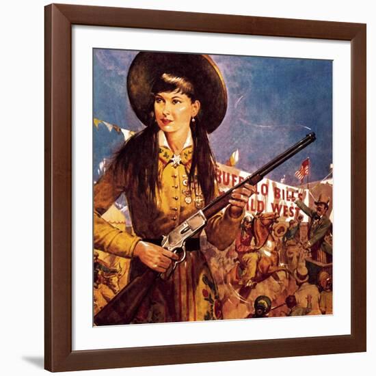 Sharpshooter Annie -- Annie Oakley and Her Gun-McConnell-Framed Giclee Print