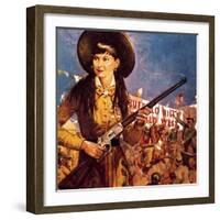 Sharpshooter Annie -- Annie Oakley and Her Gun-McConnell-Framed Giclee Print