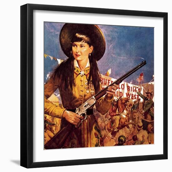 Sharpshooter Annie -- Annie Oakley and Her Gun-McConnell-Framed Giclee Print