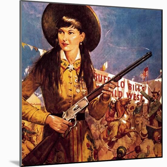 Sharpshooter Annie -- Annie Oakley and Her Gun-McConnell-Mounted Giclee Print