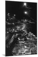 Shasta Dam Under Construction at Night - Lake Shasta, CA-Lantern Press-Mounted Art Print