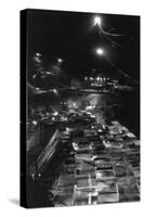 Shasta Dam Under Construction at Night - Lake Shasta, CA-Lantern Press-Stretched Canvas