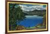 Shasta Lake View - Shasta, CA-Lantern Press-Framed Art Print