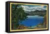 Shasta Lake View - Shasta, CA-Lantern Press-Framed Stretched Canvas