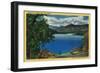 Shasta Lake View - Shasta, CA-Lantern Press-Framed Art Print