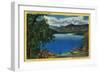 Shasta Lake View - Shasta, CA-Lantern Press-Framed Art Print