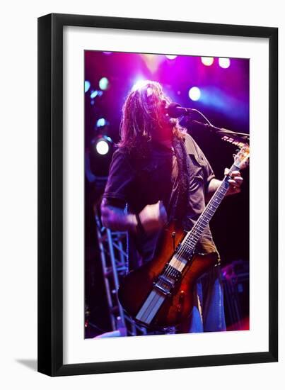 Shaun Morgan Welgemoed of the Rock Group Seether Entertains Marines in 2010-null-Framed Photo