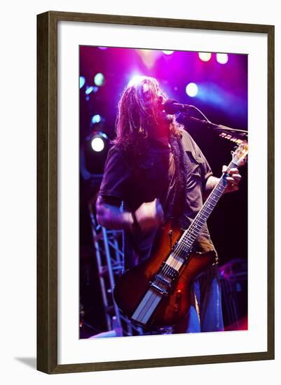 Shaun Morgan Welgemoed of the Rock Group Seether Entertains Marines in 2010-null-Framed Photo