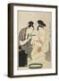 Shaving a Boy's Head, Edo Period, C.1801-Kitagawa Utamaro-Framed Giclee Print