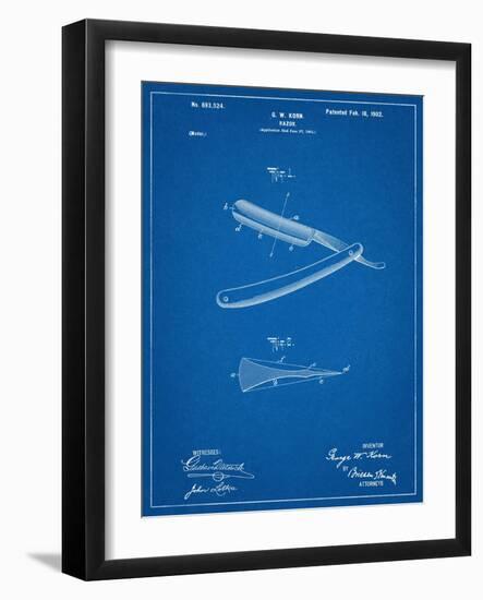 Shaving Razor Patent-null-Framed Art Print