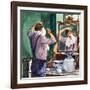 Shaving-Peter Jackson-Framed Giclee Print