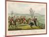 Shavington Day a Trial Between Rival Packs and Horsemen-Edward Duncan-Mounted Art Print