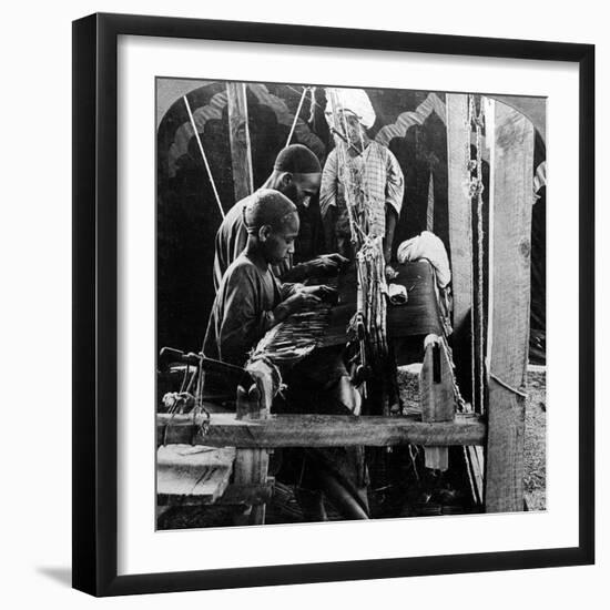 Shawl Weavers, Kashmir, India, C1900s-Underwood & Underwood-Framed Photographic Print