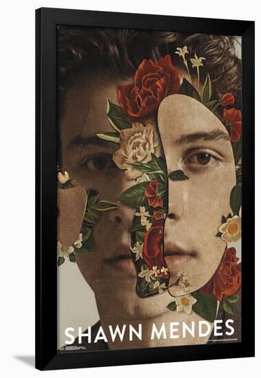 Shawn Mendes - Floral-null-Framed Standard Poster