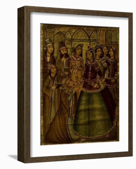 Shaykh Sanan and the Christian Maiden-Qajar School-Framed Giclee Print