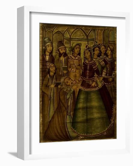 Shaykh Sanan and the Christian Maiden-Qajar School-Framed Giclee Print