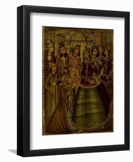 Shaykh Sanan and the Christian Maiden-Qajar School-Framed Giclee Print