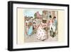 She Bear in Human Clothes Walks Down the Street Passed Soldiers-Randolph Caldecott-Framed Art Print