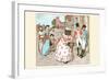 She Bear in Human Clothes Walks Down the Street Passed Soldiers-Randolph Caldecott-Framed Art Print